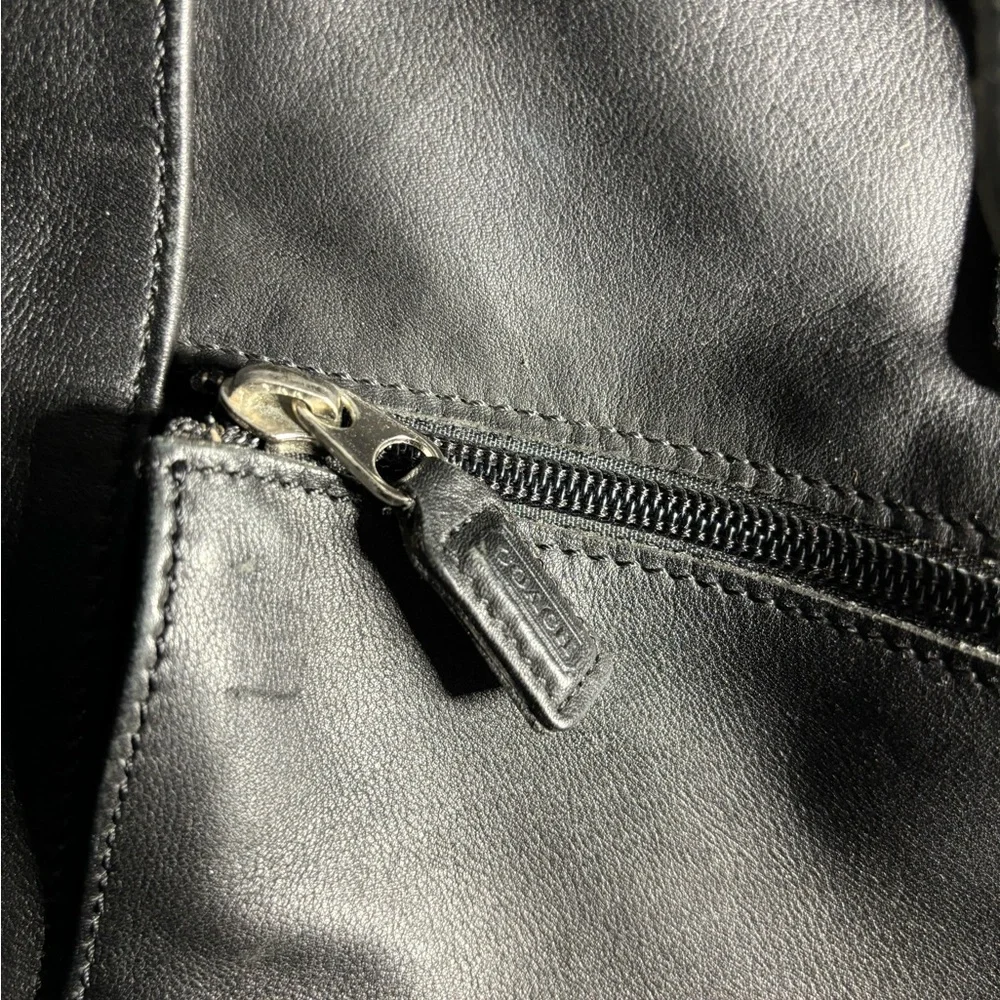 Coach Vintage Bag Unisex Leather Backpack Rucksack Book Bag Black 0529 XL - Picture 5 of 7